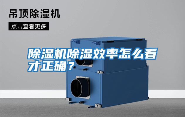 除濕機除濕效率怎么看才正確？