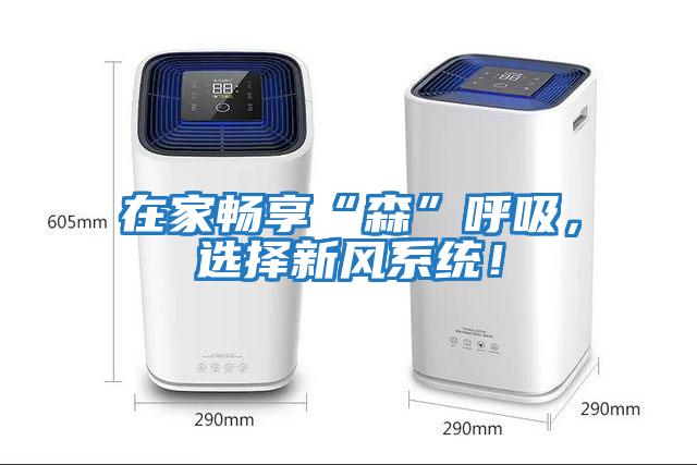 在家暢享“森”呼吸，選擇新風系統！