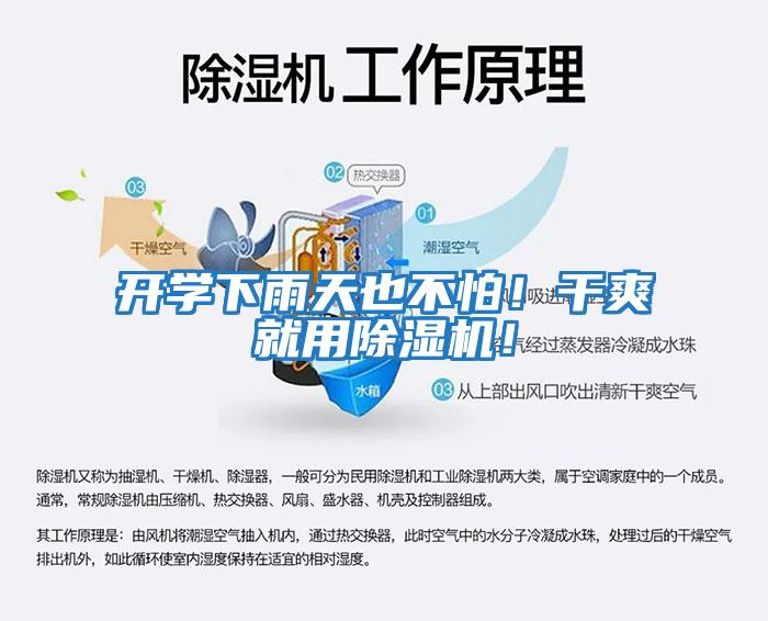 開學(xué)下雨天也不怕！干爽就用除濕機(jī)！