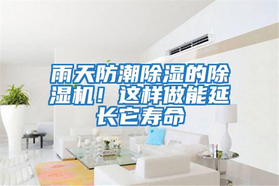 雨天防潮除濕的除濕機！這樣做能延長它壽命
