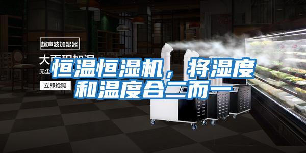 恒溫恒濕機，將濕度和溫度合二而一