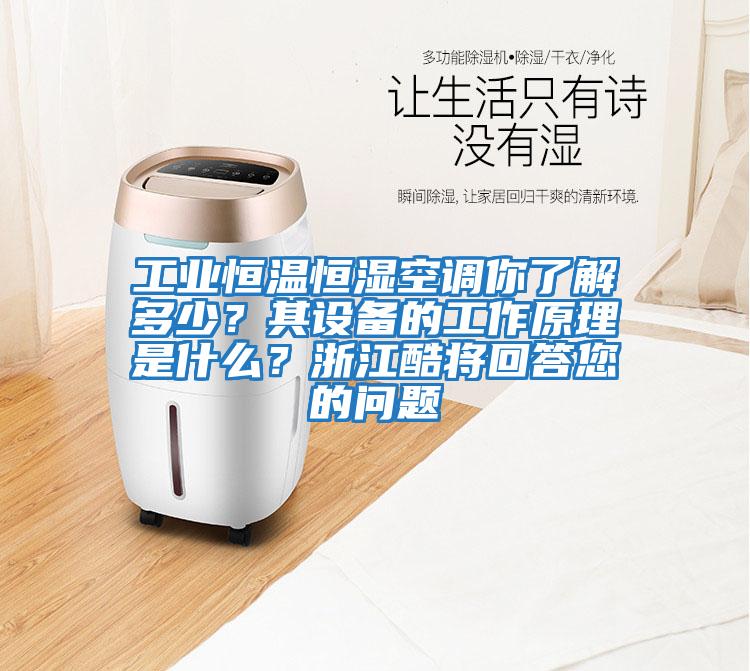 工業恒溫恒濕空調你了解多少？其設備的工作原理是什么？浙江酷將回答您的問題