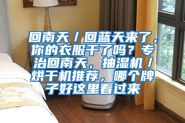 回南天／回藍(lán)天來(lái)了，你的衣服干了嗎？專(zhuān)治回南天，抽濕機(jī)／烘干機(jī)推薦，哪個(gè)牌子好這里看過(guò)來(lái)