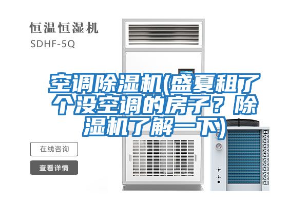 空調(diào)除濕機(jī)(盛夏租了個(gè)沒(méi)空調(diào)的房子？除濕機(jī)了解一下)