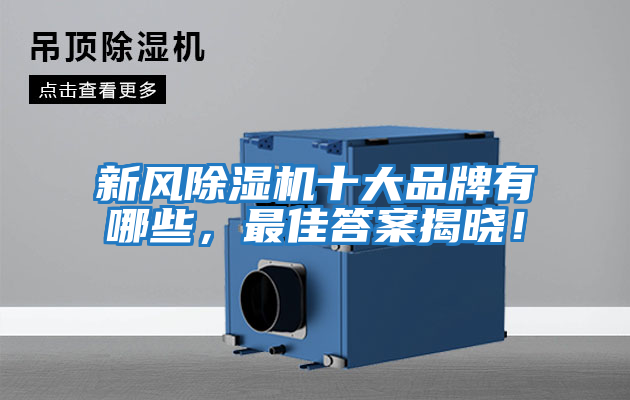 新風除濕機十大品牌有哪些，最佳答案揭曉！