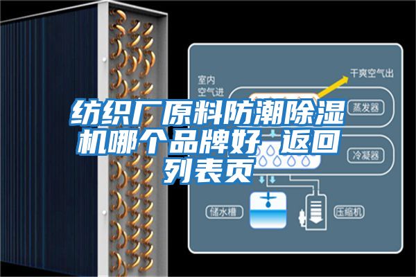 紡織廠原料防潮除濕機哪個品牌好 返回列表頁