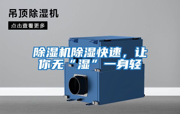 除濕機(jī)除濕快速，讓你無“濕”一身輕