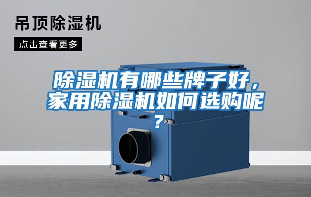 除濕機有哪些牌子好，家用除濕機如何選購呢？